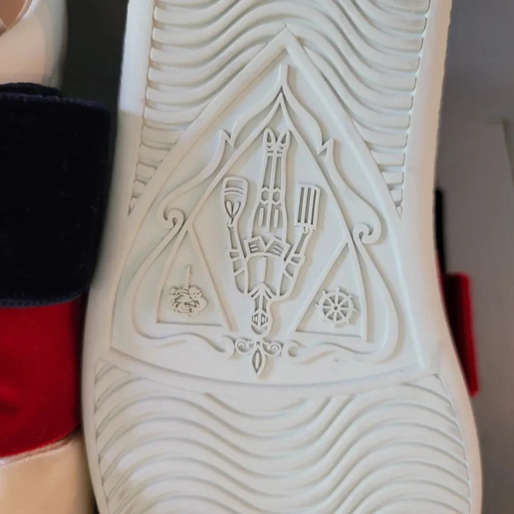 Gucci Women's Cream Leather And Velvet Bow Ace Slip On Sneakers Size 35 - Picture 11 of 16